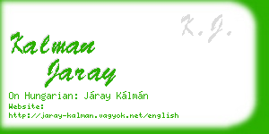 kalman jaray business card
